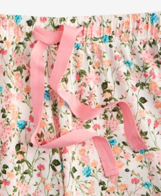 Women's Floral Knit Drawstring Shorts XS-3X, Exclusively at Macy's