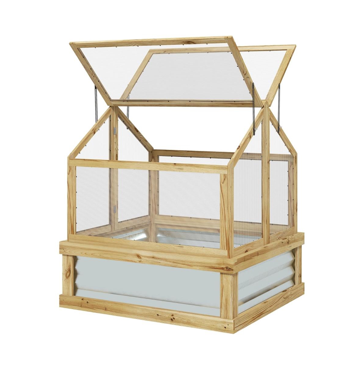 Flower Bed Greenhouse Perfect Shelter for Vibrant Plant Growth and Protection - Natural