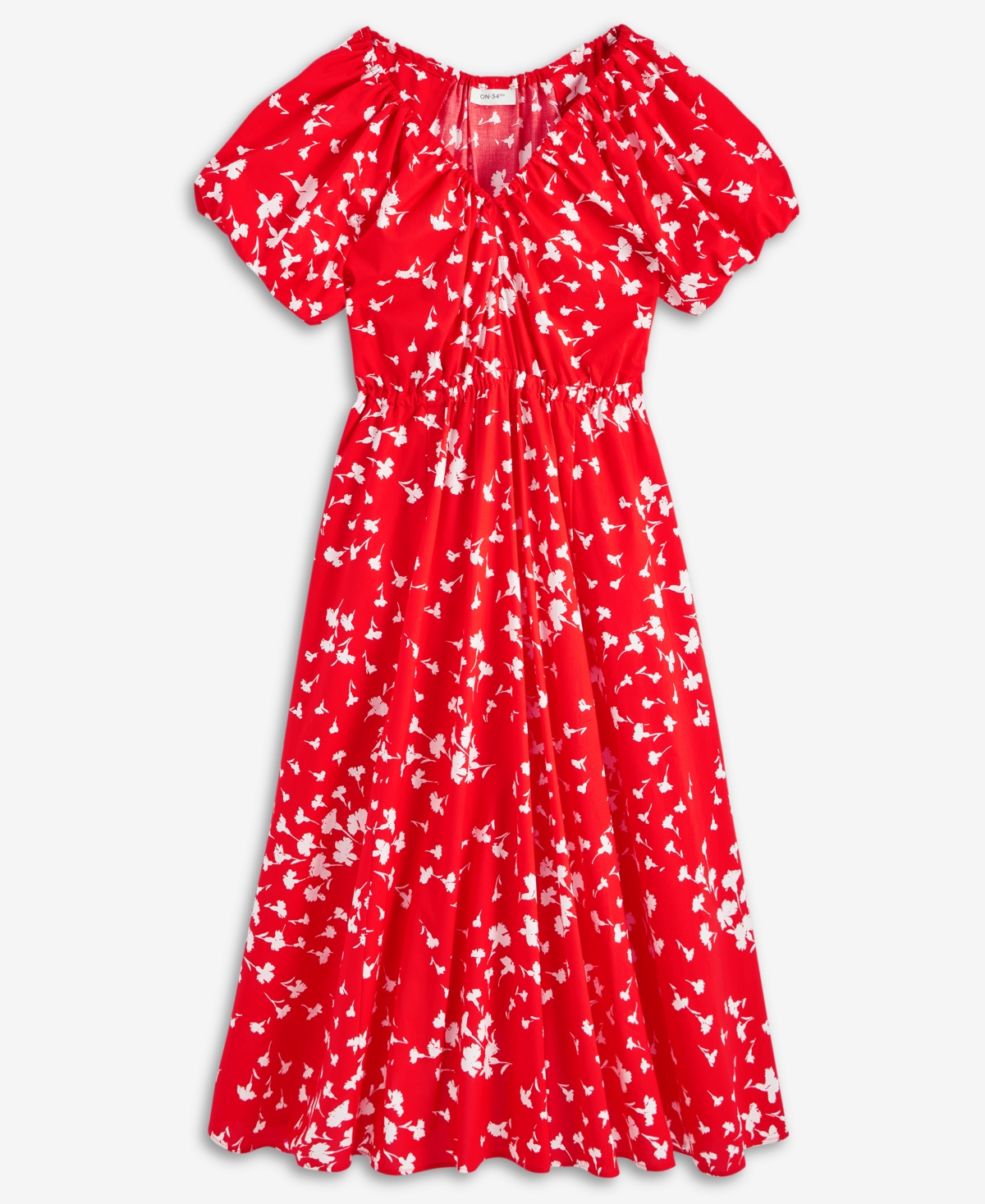 On 34th Women's Puff-sleeve Midi Dress, Exclusively At Macy's