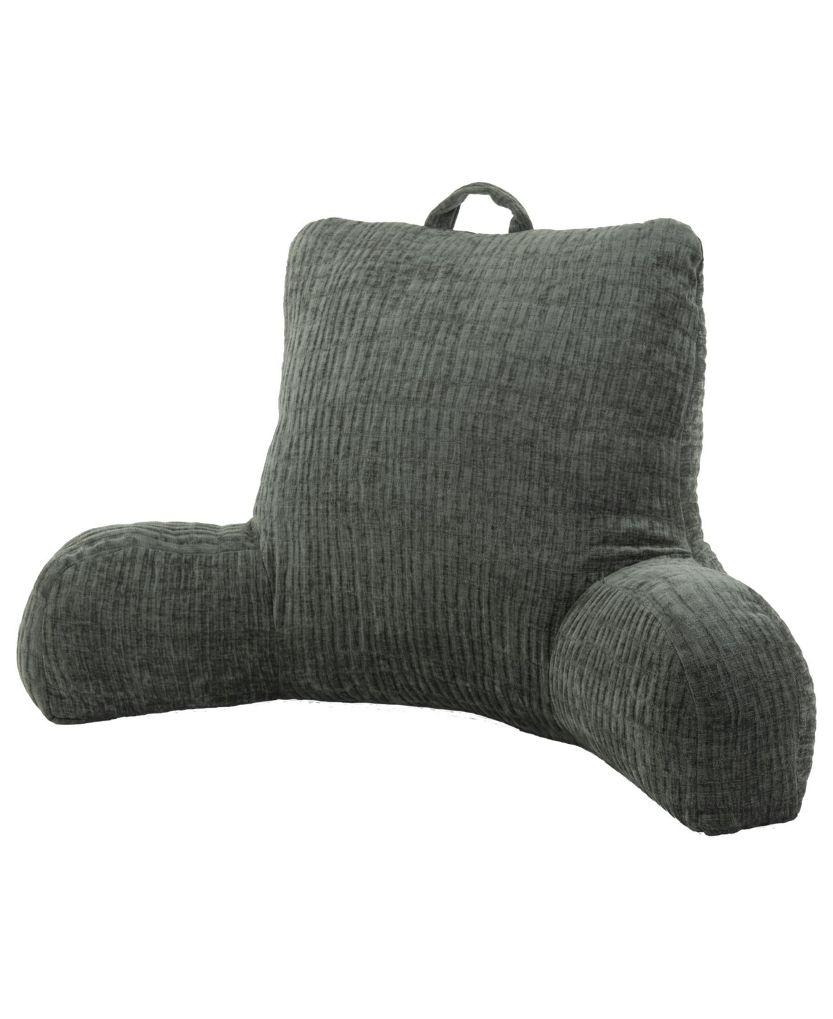 Arlee Home Fashions Sutton Place Singer Backrest Pillow, 33" X 18" In Dark Gray