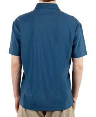 Men's Hybrid Short Sleeve Seersucker Polo Shirt