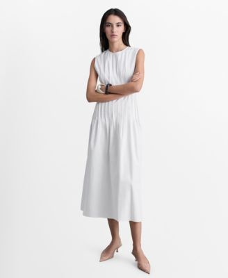 mango cotton midi dress Halter neck cotton midi-dress