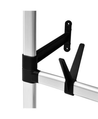 Telescopic Shoe Rack with Rods Aluminum