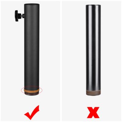 EZ GO 30ft Telescopic Flag Pole Kit Wheel Tire Mount Stand Upgrade Rotating Lock Outdoor Camper RV Tailgate Black