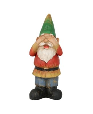Three Wise Garden Gnomes - Hear, Speak, and See No Evil Set - Outdoor Lawn Statues