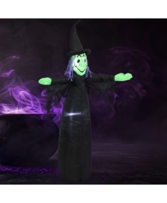 Outdoor Wendolyn the Wicked Witch Self-Inflating Halloween Inflatable Yard Decoration with LED Lights and Built-In Fan - 5'