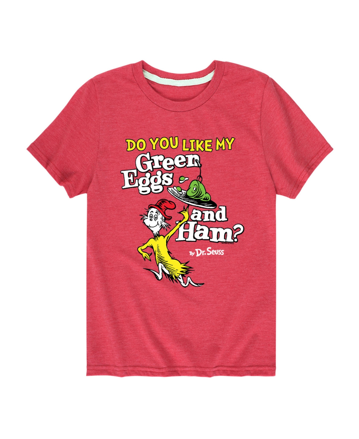 Hybrid Big Boys Dr. Seuss Green Eggs Ham Graphic T-shirt In Red