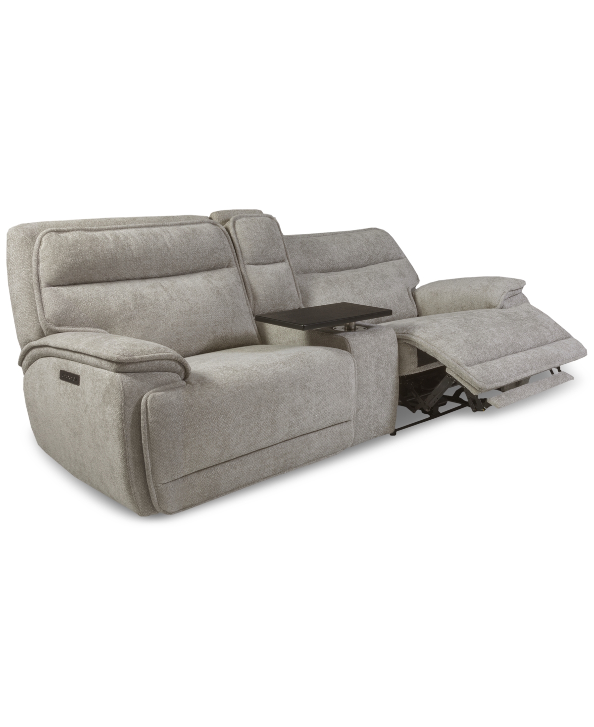 Macy's Ozryn 3-pc. Fabric Sofa With Console And 2 Power Motion Chairs, Exclusively At  In Gray