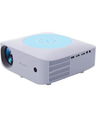 - Leisure E30TBS Native 1080P Wireless Single LCD Projector, Screen Included - White/Blue