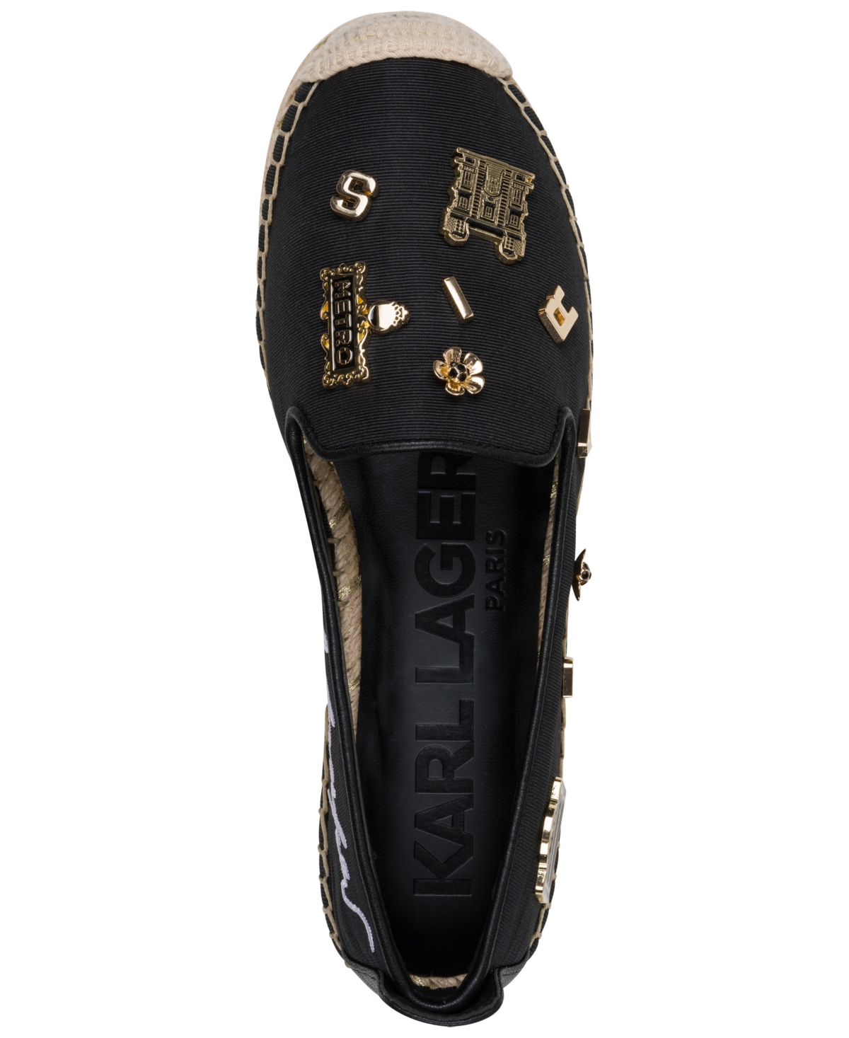 Karl Lagerfeld Michaela Espadrille Flat In Black