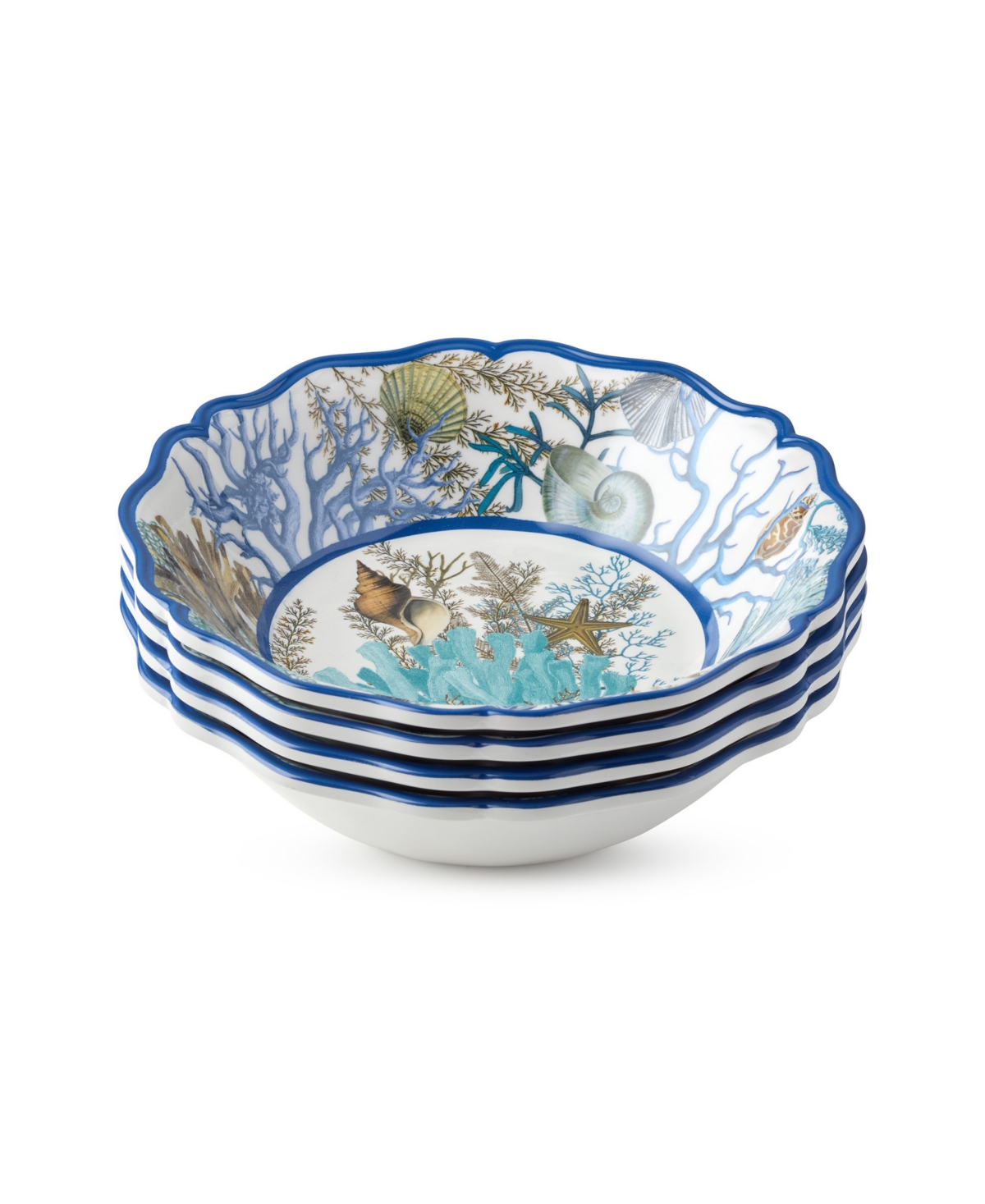 Blue Lagoon Melamine 4-Pc. All-Purpose Bowls, Service for 4
