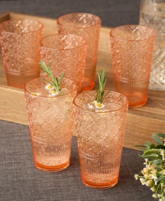 Victoria Acrylic Ice Tea Glasses, Set of 6
