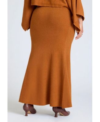 Plus Size Sweater Maxi Skirt