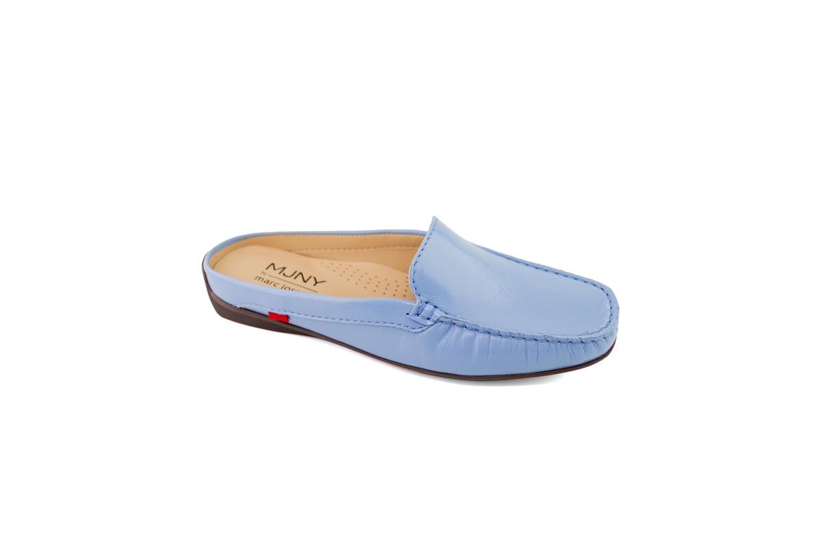 Womens Briarwood Slip On Comfort Mule - Sky blue svelte patent