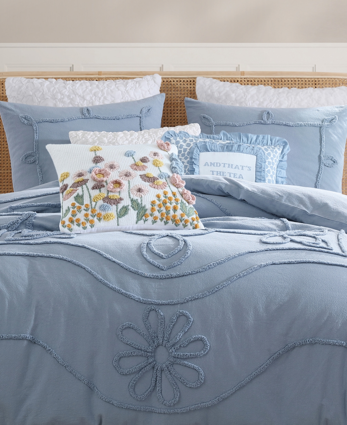 Chf Retro Scroll 3-pc. Comforter Set, Full/queen In Blue