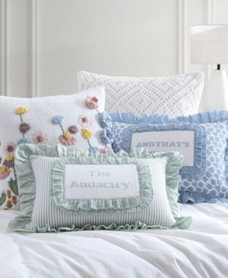 3D Petals Decorative Pillow, 18" x 18"