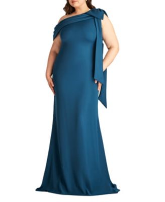 Women's Cassia Bow-Shoulder Crepe Gown