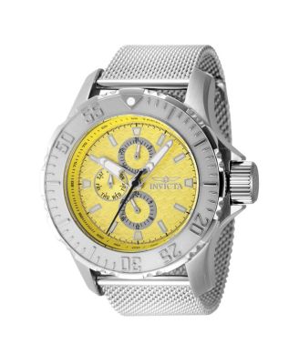 Men's 48014 Vintage  Quartz Chronograph Yellow Dial Watch