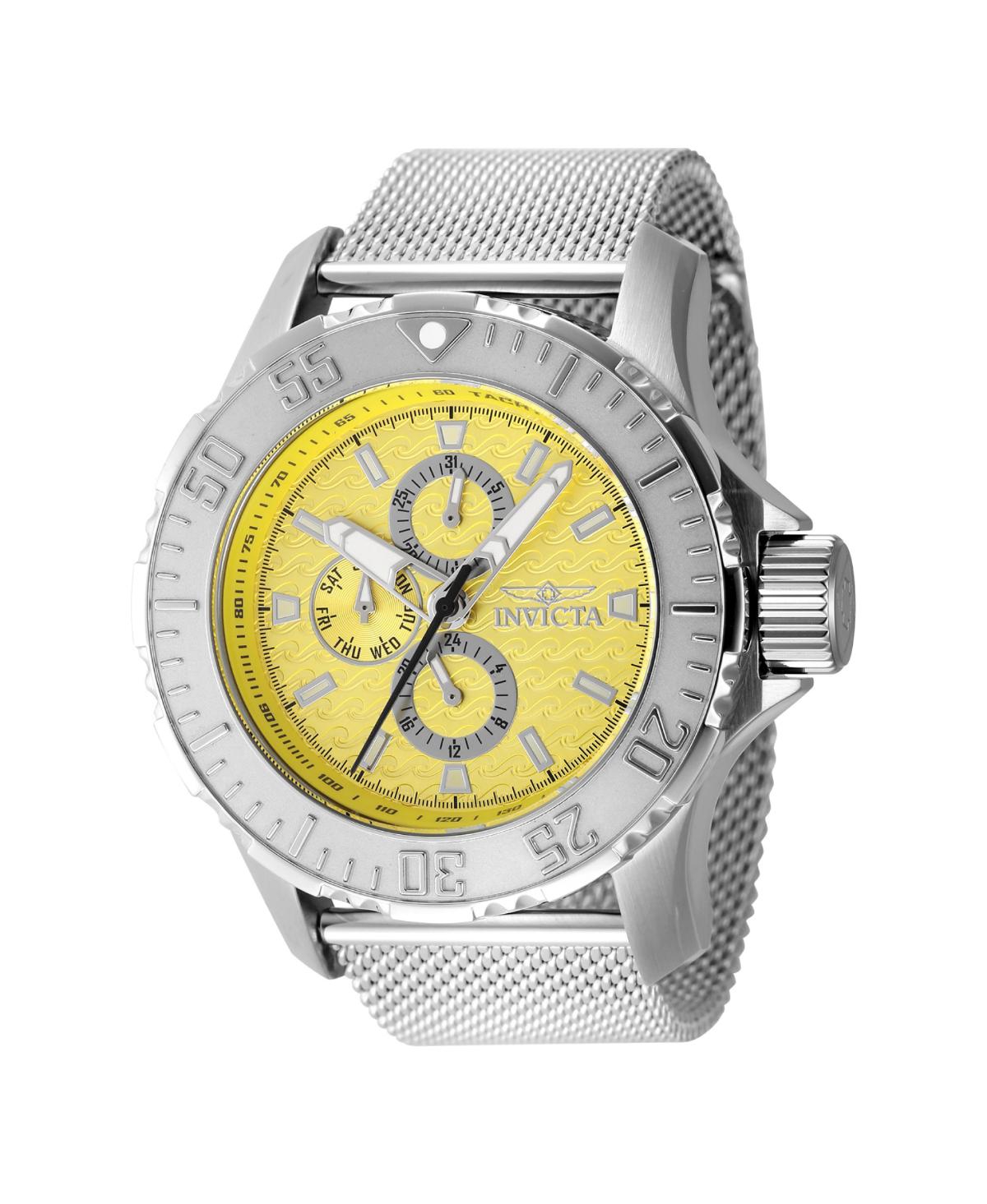 Invicta Men's 48014 Vintage Quartz Chronograph Yellow Dial Watch