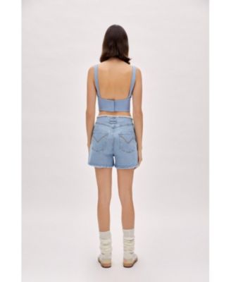 Women's Cotton High Waist Denim Shorts