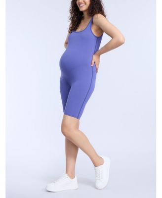 Women's Sleeveless Active Short Maternity Unitard - Motherhood Maternity