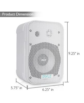 PDWR40W 5.25" Waterproof Indoor/Outdoor Wall Mount Speakers - 400W, White, Pair