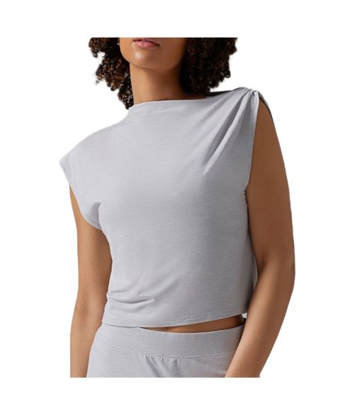 Женская футболка Tavi Brushed Tec Knit Asymmetrical, цвет: Пепельный