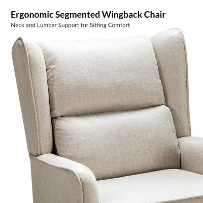 Adrian modern rocking chair with solid wood legs