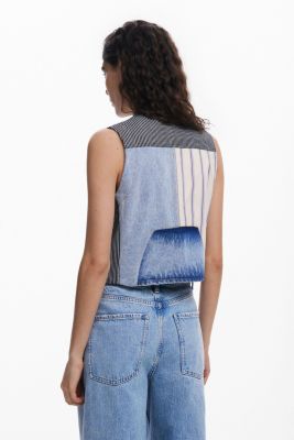 Women's Patchwork denim vest