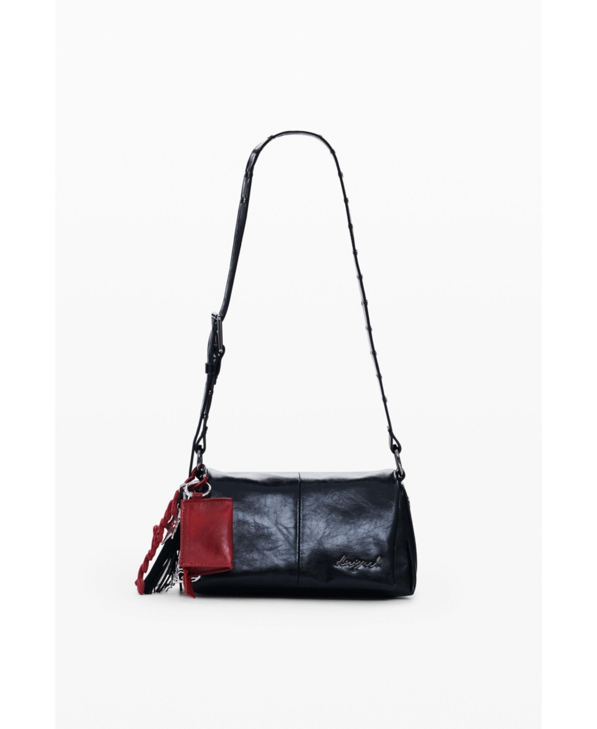 Women's Small shiny crossbody bag - Black