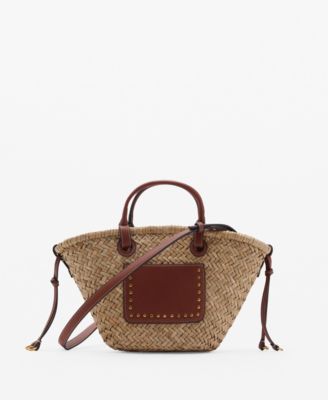 Women's Small Double Handle Natural Fiber Bag