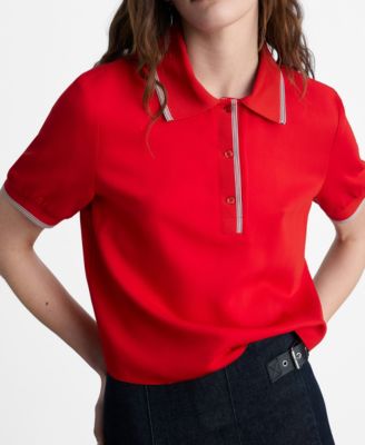 MANGO - Women's Cropped Polo Shirt