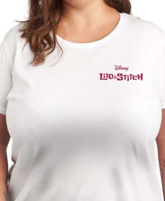 Plus Size Lilo Stitch Ohana Records Graphic T-Shirt