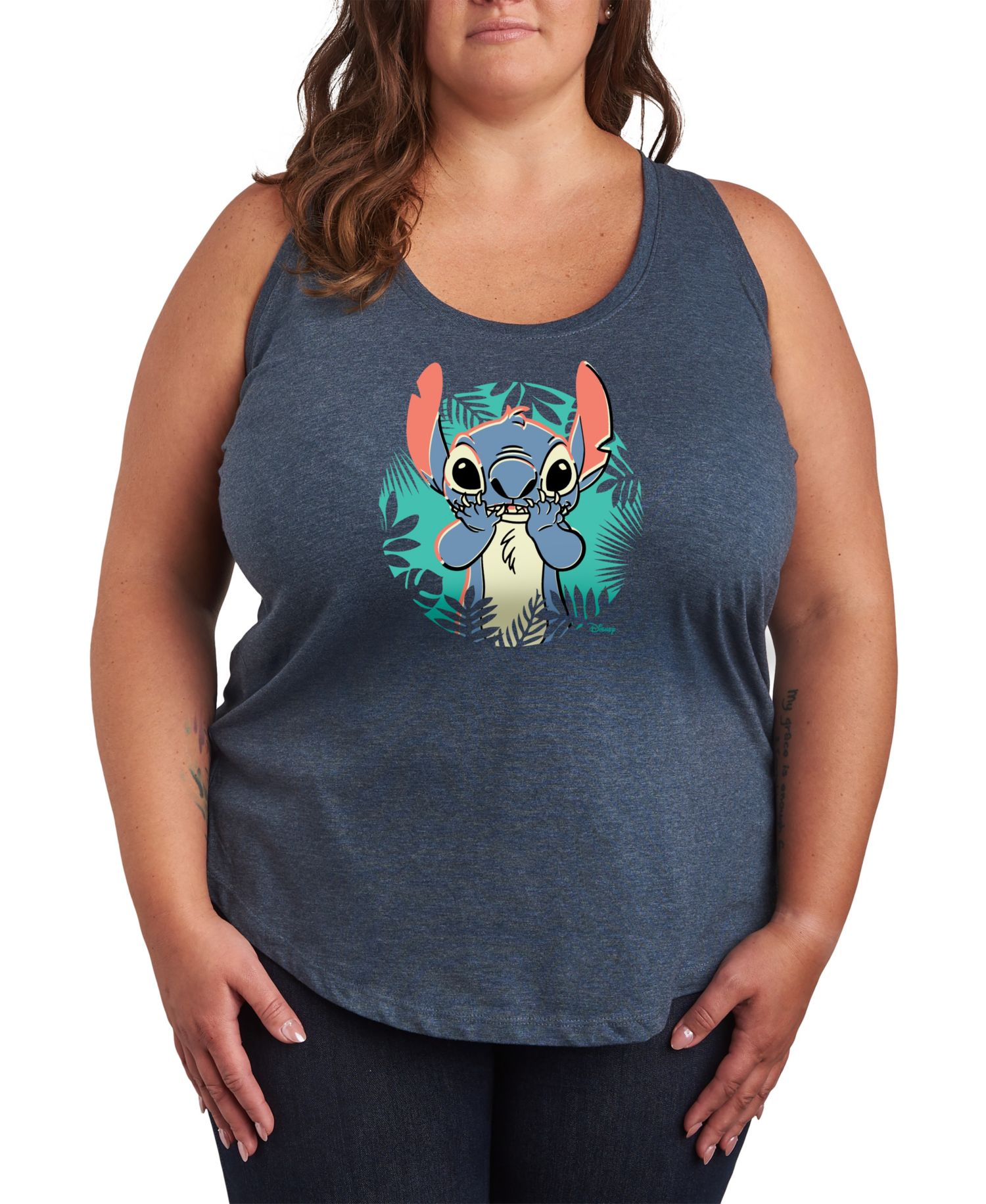 Plus Size Lilo Stitch Graphic Tank Top