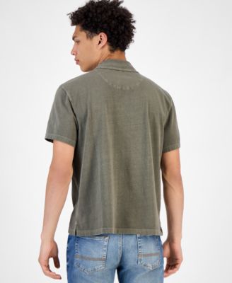 Men's Sun Faded Short Sleeve Polo Shirt
