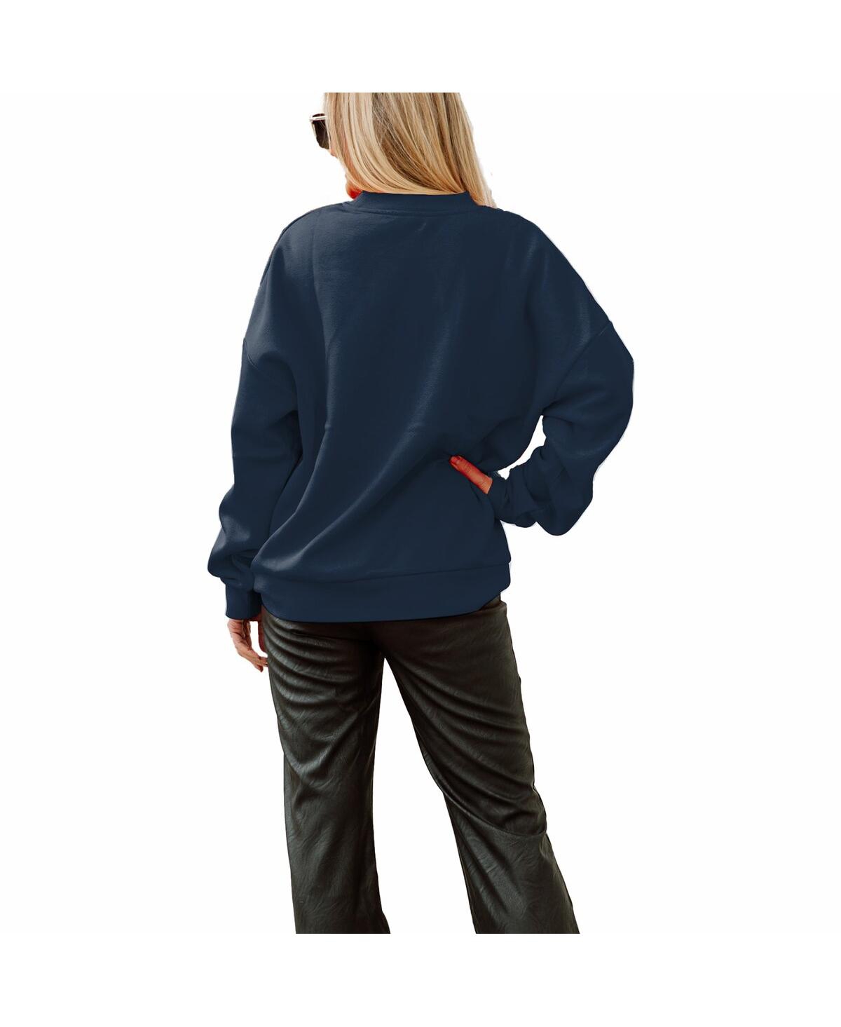 Shop Gameday Couture Women's Navy Team Usa Glorious Horizons Drop Shoulder Pullover Sweatshirt