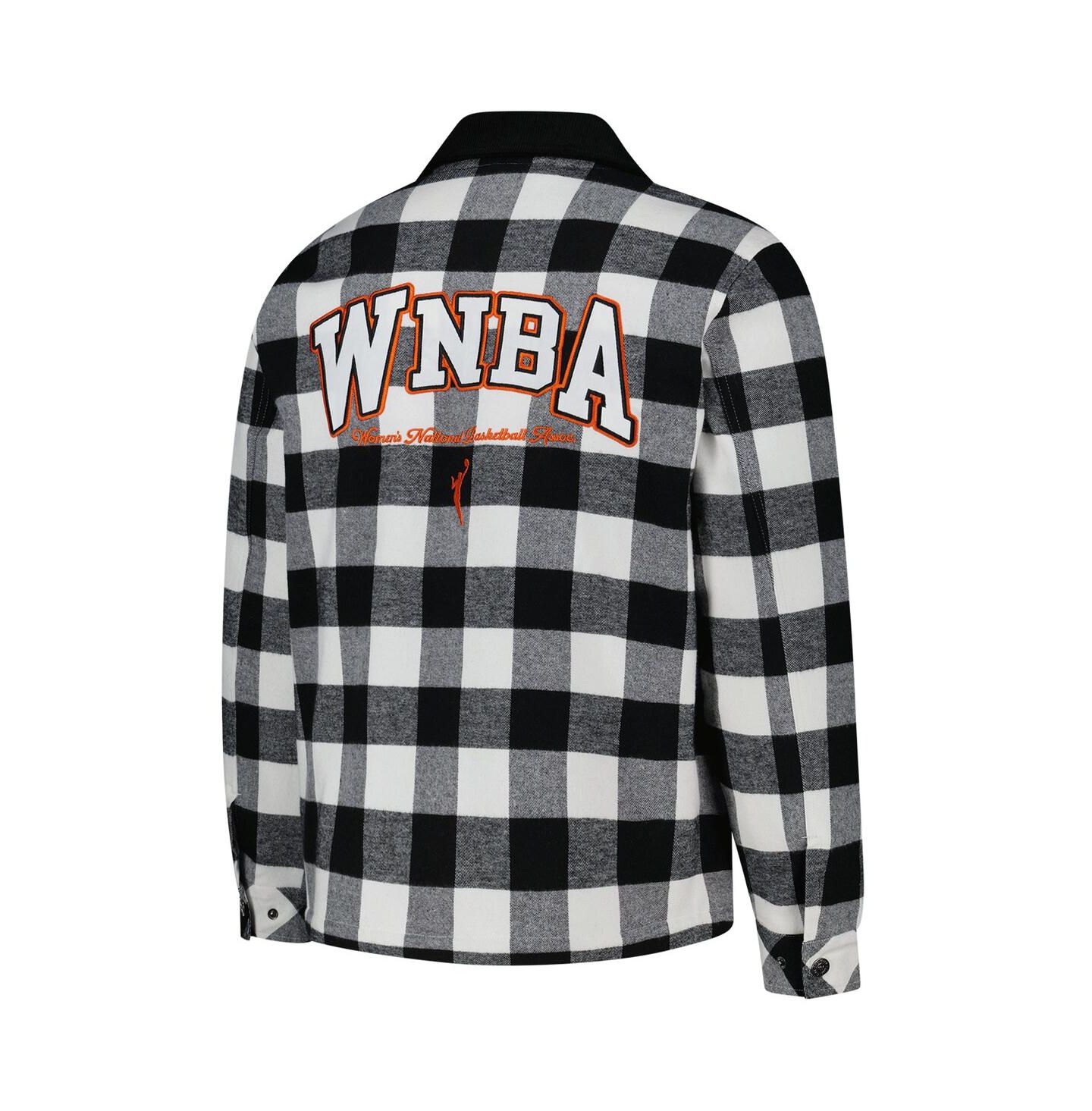 Куртки The Wild Collective Black/White WNBA Gear Flannel Full-Zip Shacket — фото 2