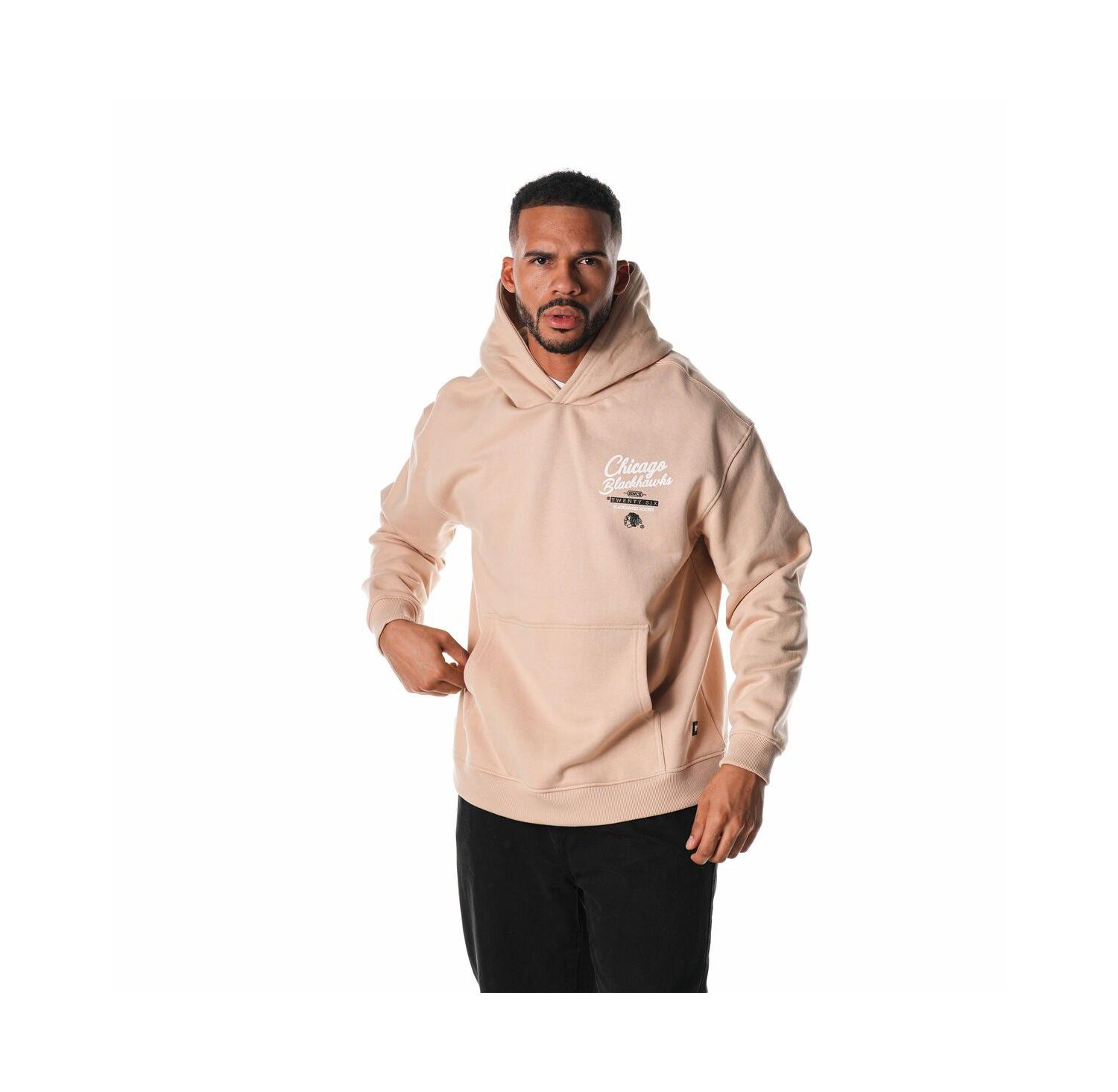 Men's and Women's Cream Chicago Blackhawks Pullover Hoodie