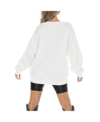 Women's White Alabama Crimson Tide Fair Catch Pullover Sweatshirt