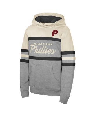 Men's Cream Philadelphia Phillies Head Coach Pullover Hoodie