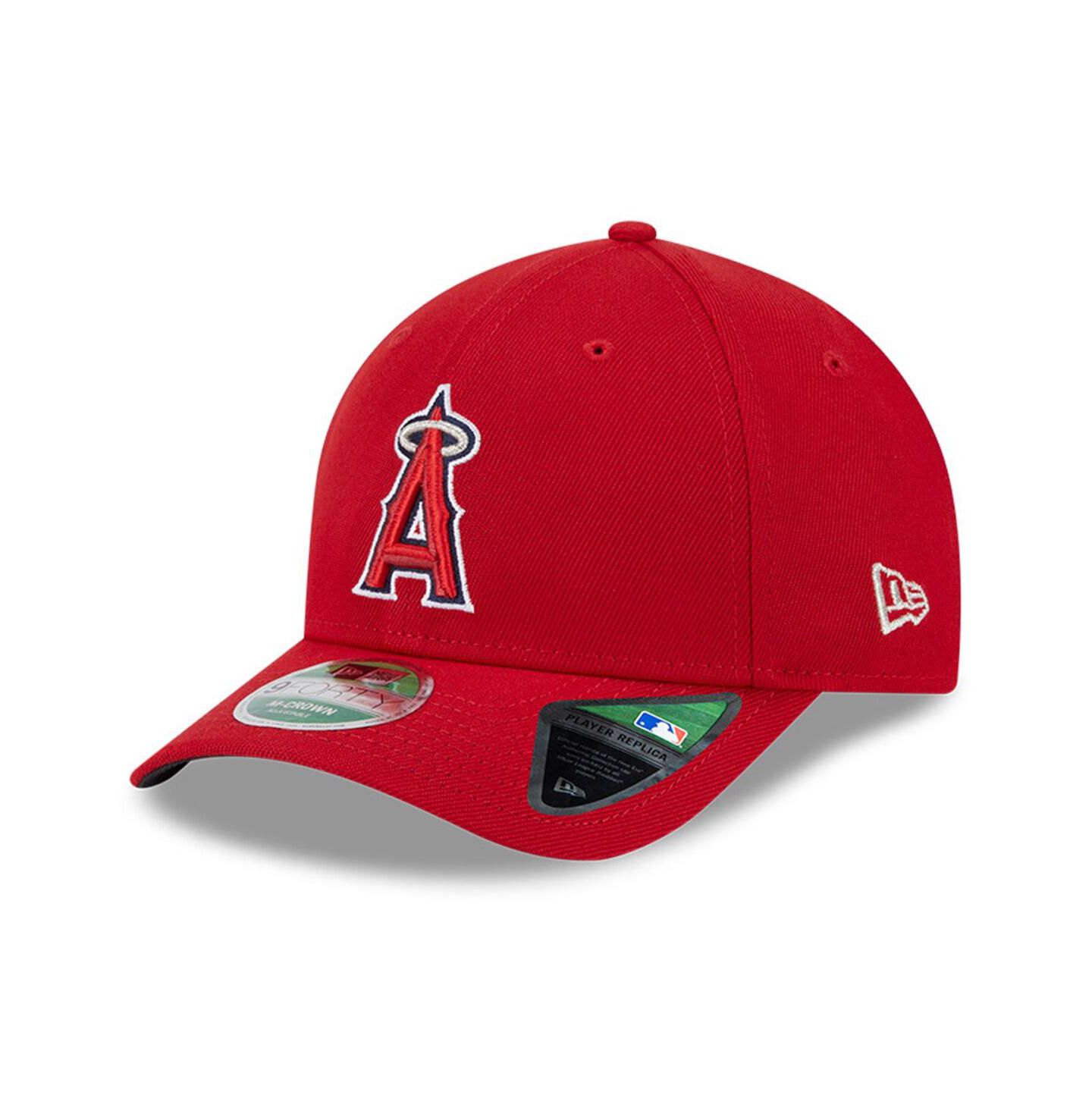 Мужская кепка New Era Red Los Angeles Angels Player Replica 9FORTY Adjustable Hat — фото 1