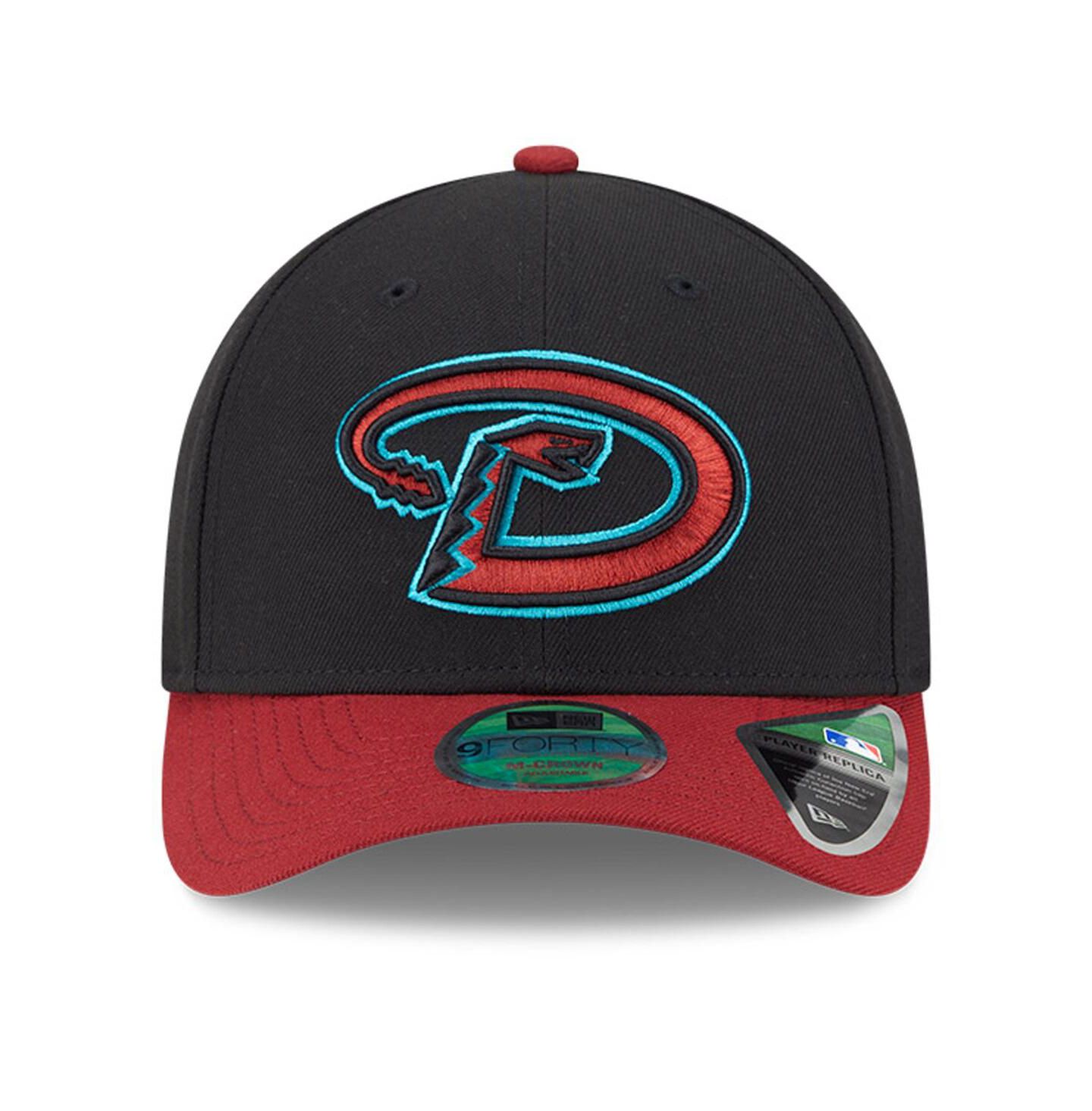 Мужская кепка New Era Black/Red Arizona Diamondbacks Player Replica 9FORTY Adjustable Hat — фото 5