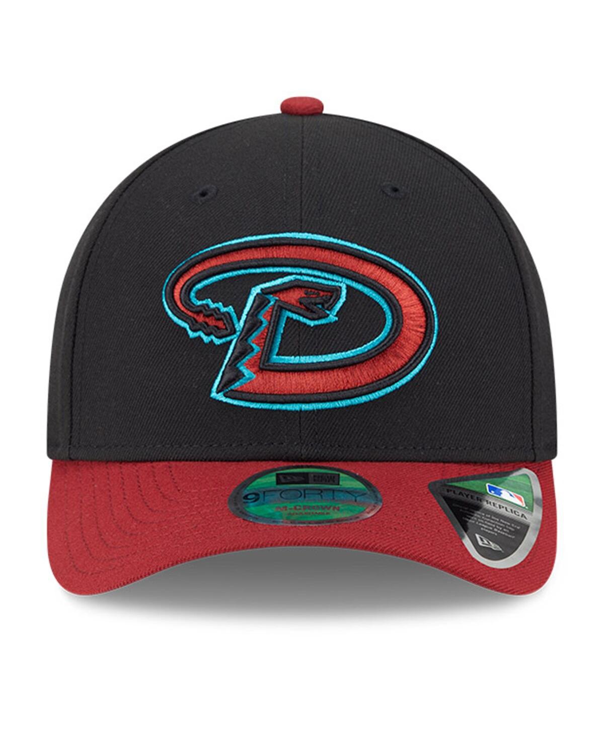 NEW ERA MEN'S BLACK/RED ARIZONA DIAMONDBACKS PLAYER REPLICA 9FORTY ADJUSTABLE HAT 