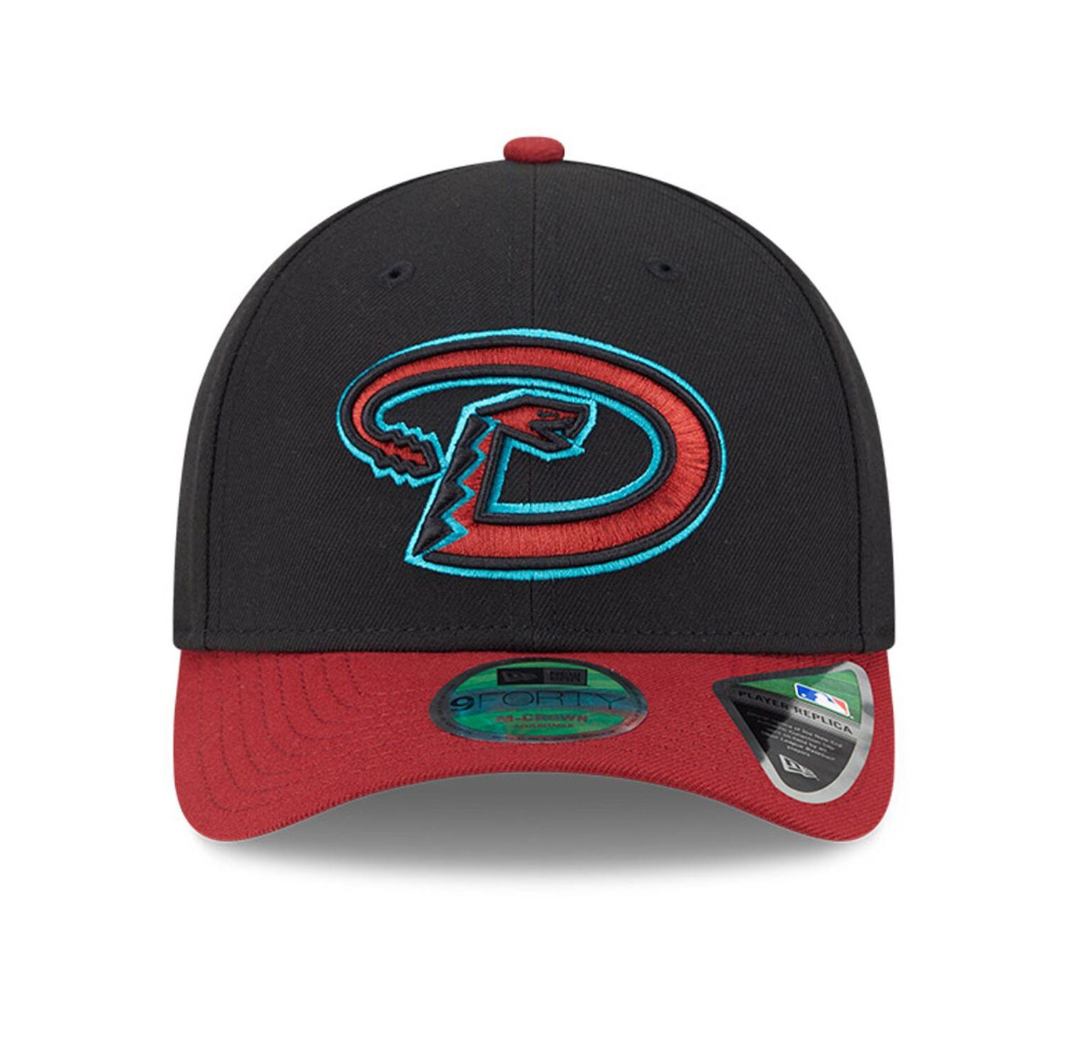 Men's Black/Red Arizona Diamondbacks Player Replica 9FORTY Adjustable Hat