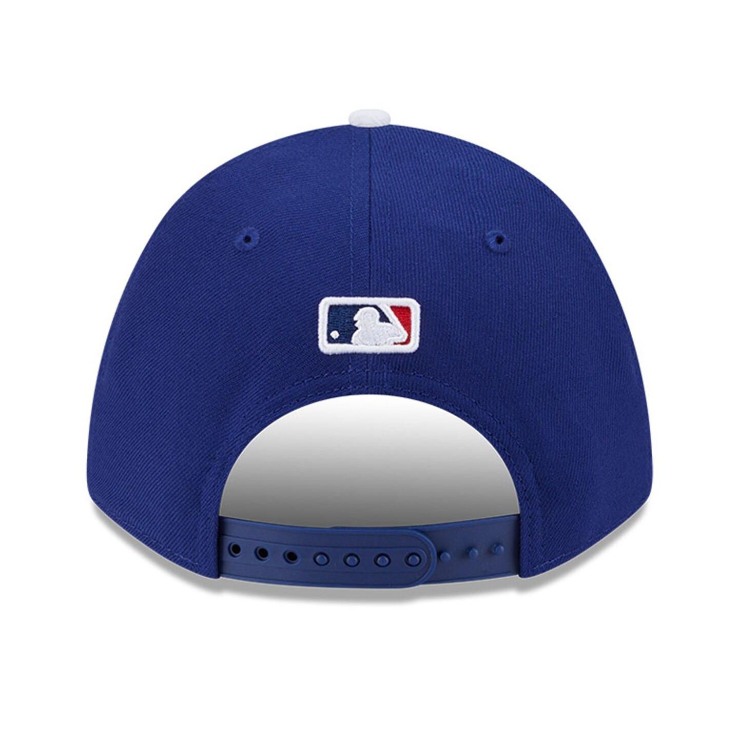 Мужская кепка New Era Royal Los Angeles Dodgers Player Replica 9FORTY Adjustable Hat — фото 3