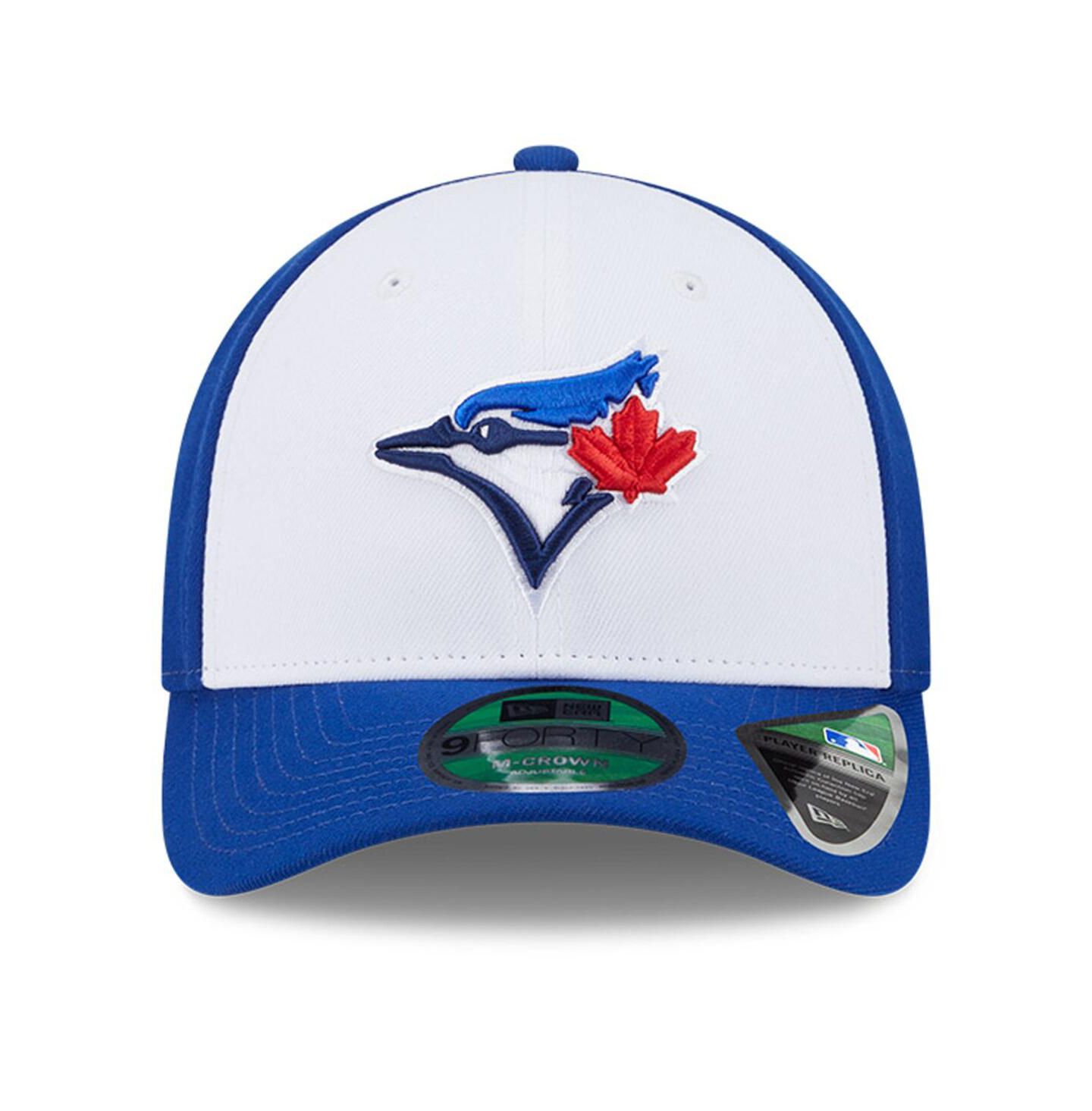 Мужская кепка New Era White Toronto Blue Jays Player Replica 9FORTY Adjustable Hat — фото 4