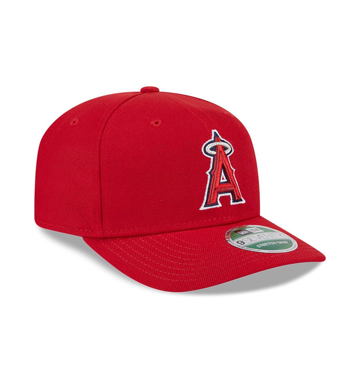 Мужская кепка New Era Red Los Angeles Angels Player Replica 9SEVENTY Adjustable Hat — фото 4