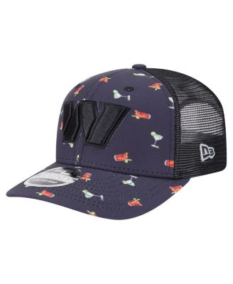 New Era - Men's&nbsp;Navy/Black Washington Commanders Adventure Drinks Pattern 9SEVENTY Stretch-Snap Hat