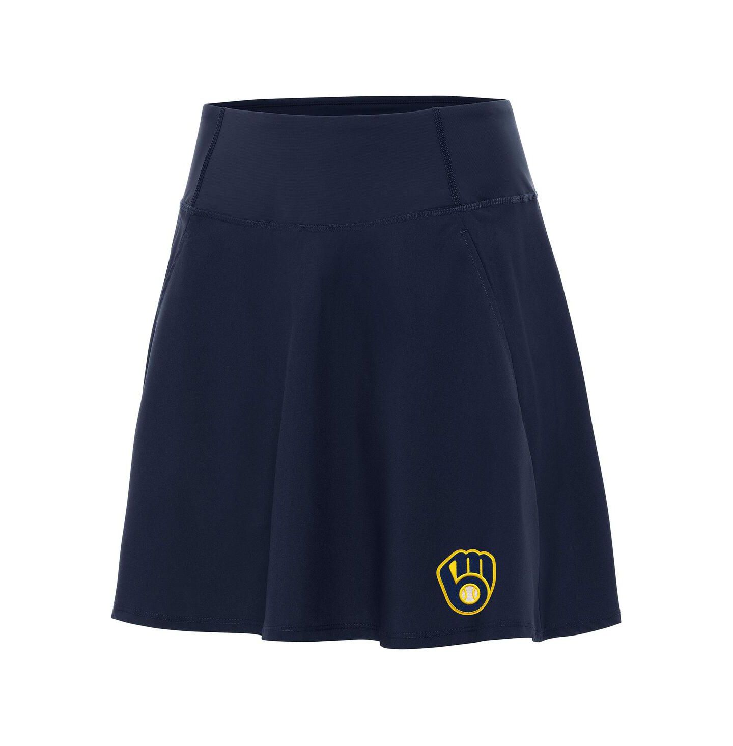 Женская юбка-шорты Antigua Navy Milwaukee Brewers Chip Skort — фото 1