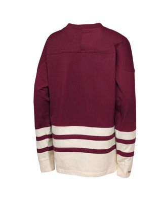 Big Boys and Girls Burgundy Colorado Avalanche Chainstitch Heavyweight Long Sleeve Top